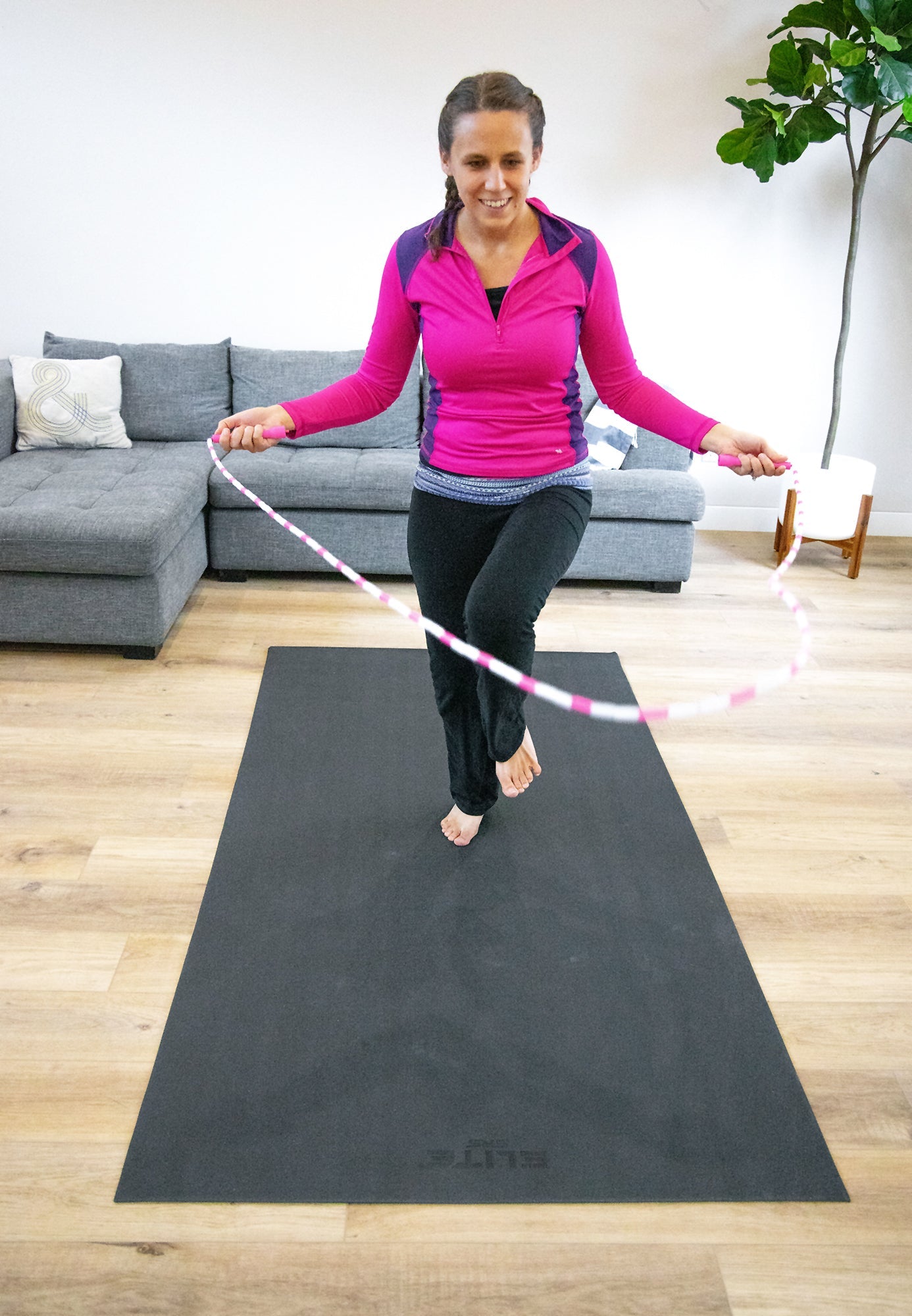 Jump Rope Fitness workout mat Large